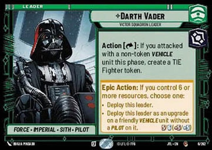 Star Wars Unlimited JTL Darth Vader, Victor Squadron Leader