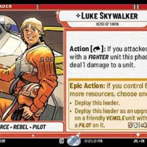 Star Wars Unlimited JTL Luke Skywalker, Hero of Yavin