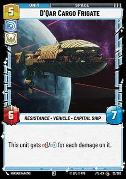 Star Wars Unlimited JTL D'Qar Cargo Frigate (V.1)