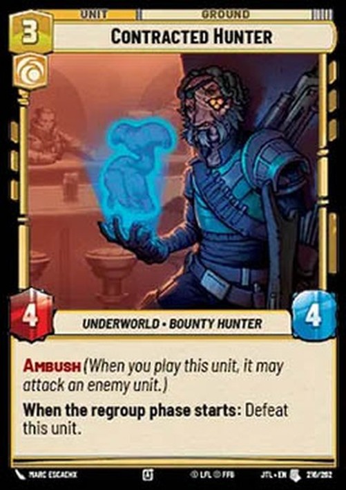 Star Wars Unlimited JTL Contracted Hunter (V.1)