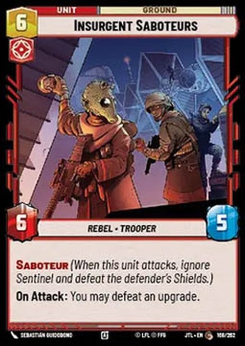 Star Wars Unlimited JTL Insurgent Saboteurs (V.1)