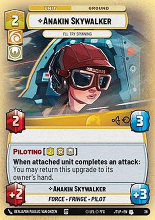 Star Wars Unlimited JTLP Anakin Skywalker, I'll Try Spinning (V.2)