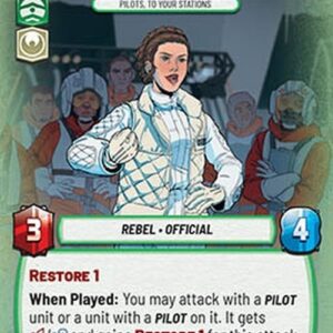 Star Wars Unlimited JTLP Leia Organa, Pilots, To Your Stations (V.2)