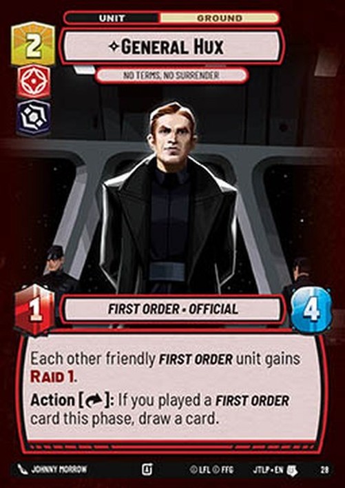 Star Wars Unlimited JTLP General Hux, No Terms, No Surrender (V.2)