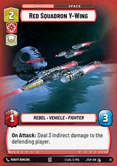 Star Wars Unlimited JTLP Red Squadron Y-Wing (V.2)