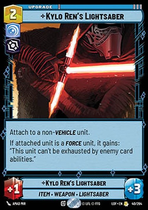 Star Wars Unlimited LOF Kylo Ren's Lightsaber (V.1)