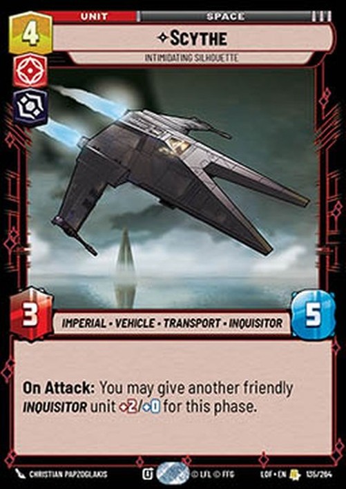 Star Wars Unlimited LOF Scythe, Intimidating Silhouette (V.1)