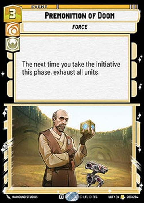Star Wars Unlimited LOF Premonition of Doom (V.1)