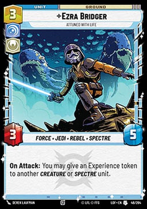 Star Wars Unlimited LOF Ezra Bridger, Attuned With Life (V.1)