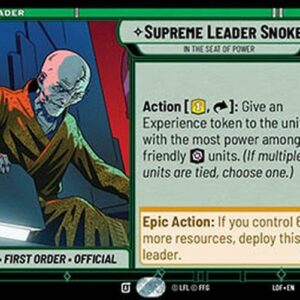 Star Wars Unlimited LOF Supreme Leader Snoke, In the Seat of Power (V.1)