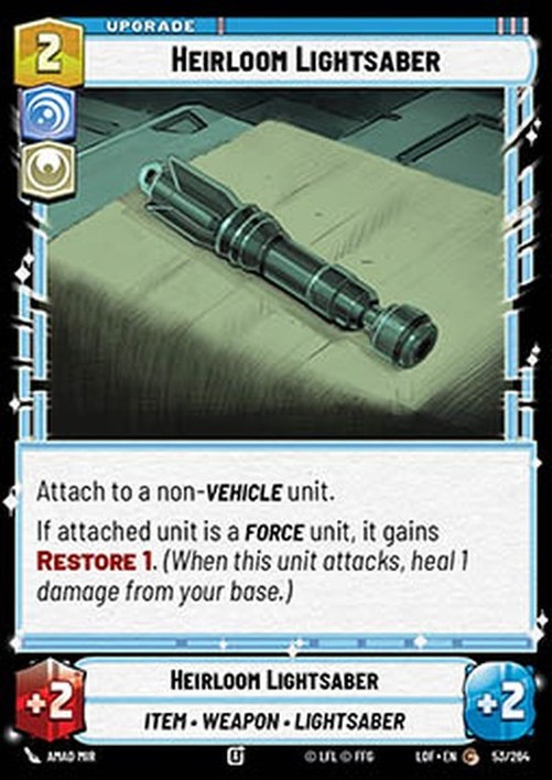 Star Wars Unlimited LOF Heirloom Lightsaber (V.1)