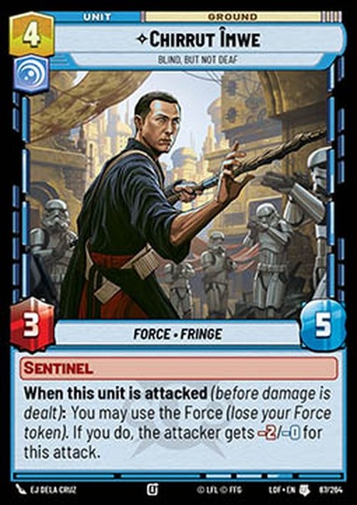 Star Wars Unlimited LOF Chirrut Îmwe, Blind, but not Deaf (V.1)