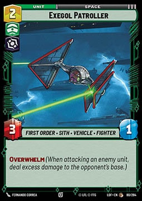 Star Wars Unlimited LOF Exegol Patroller (V.1)