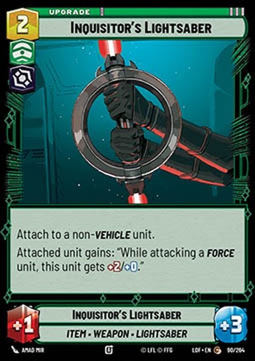 Star Wars Unlimited LOF Inquisitor's Lightsaber (V.1)