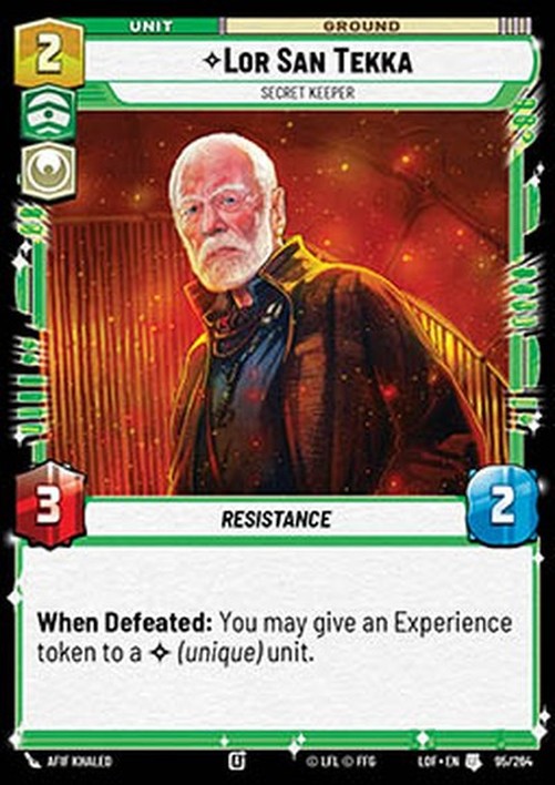Star Wars Unlimited LOF Lor San Tekka, Secret Keeper (V.1)