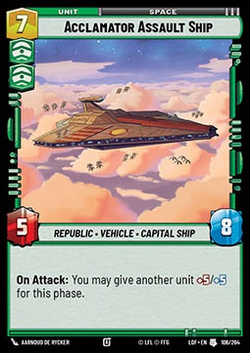 Star Wars Unlimited LOF Acclamator Assault Ship (V.1)