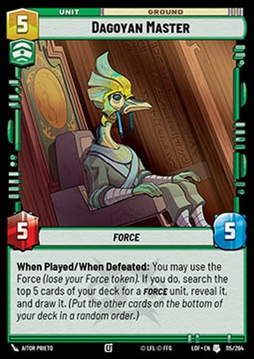 Star Wars Unlimited LOF Dagoyan Master (V.1)