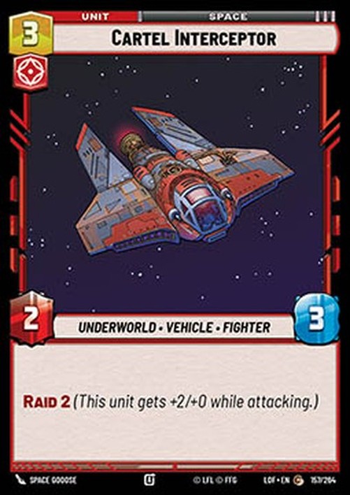 Star Wars Unlimited LOF Cartel Interceptor (V.1)