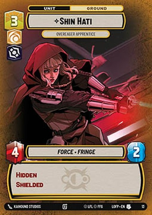 Star Wars Unlimited LOFP Shin Hati, Overeager Apprentice (V.1)