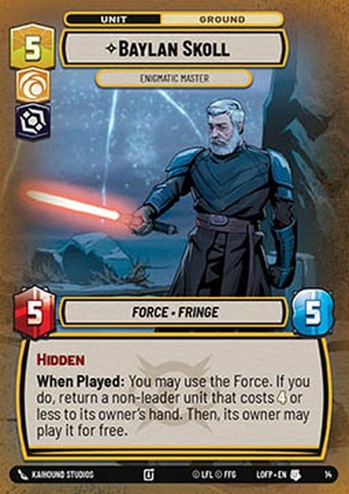 Star Wars Unlimited LOFP Baylan Skoll, Enigmatic Master (V.1)