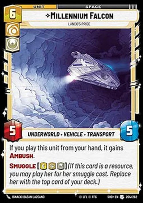 Star Wars Unlimited OSHD Millennium Falcon, Lando's Pride