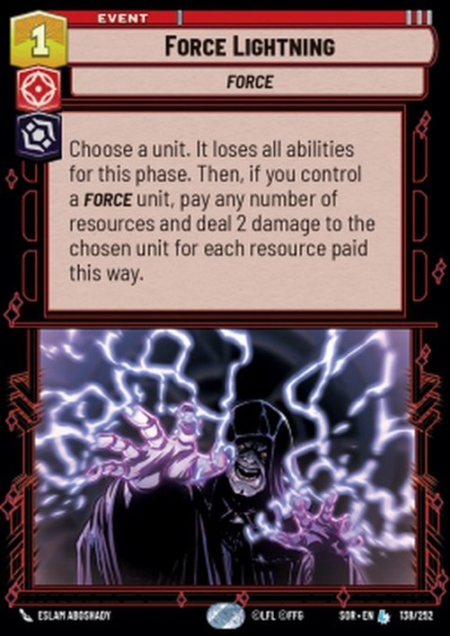 Star Wars Unlimited Force Lightning