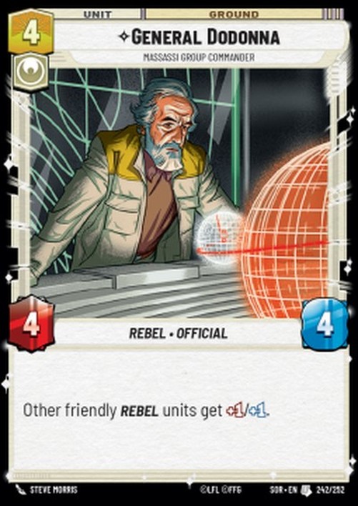 Star Wars Unlimited OSOR General Dodonna, Massassi Group Commander