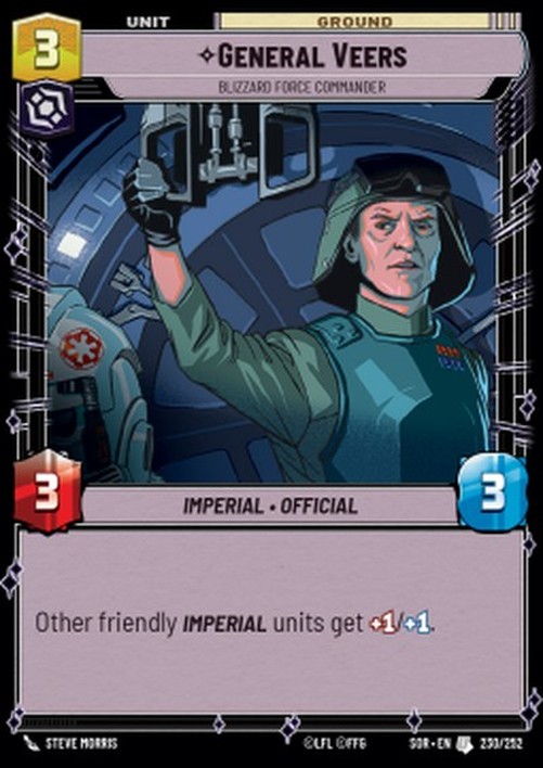 Star Wars Unlimited OSOR General Veers, Blizzard Force Commander