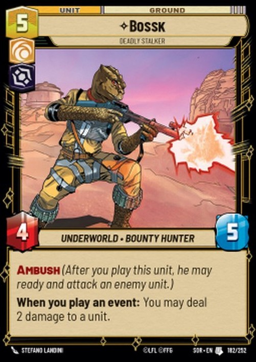Star Wars Unlimited OSOR Bossk, Deadly Stalker