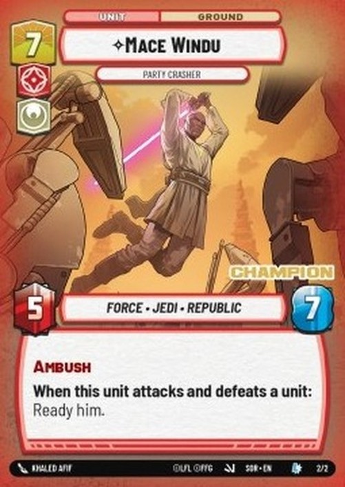 Star Wars Unlimited OSOR Mace Windu, Party Crasher (V.4)
