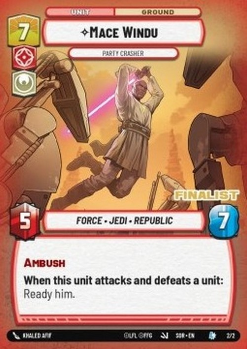 Star Wars Unlimited OSOR Mace Windu, Party Crasher (V.3)