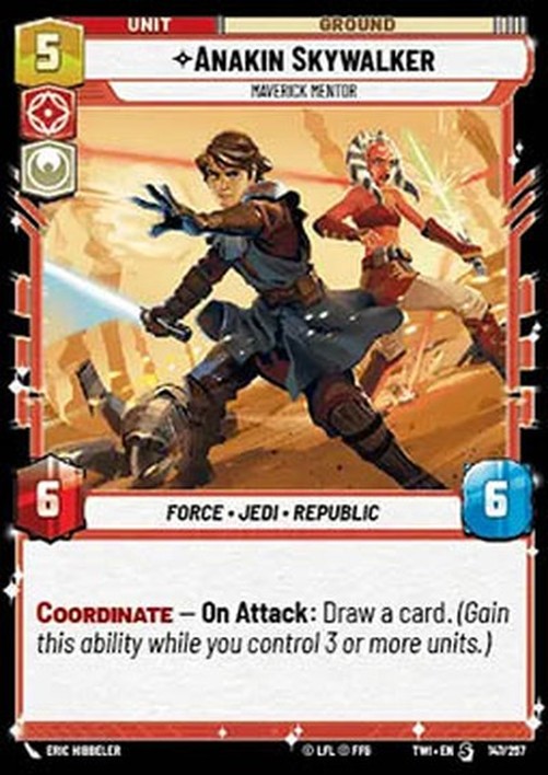 Star Wars Unlimited OTWI Anakin Skywalker, Maverick Mentor