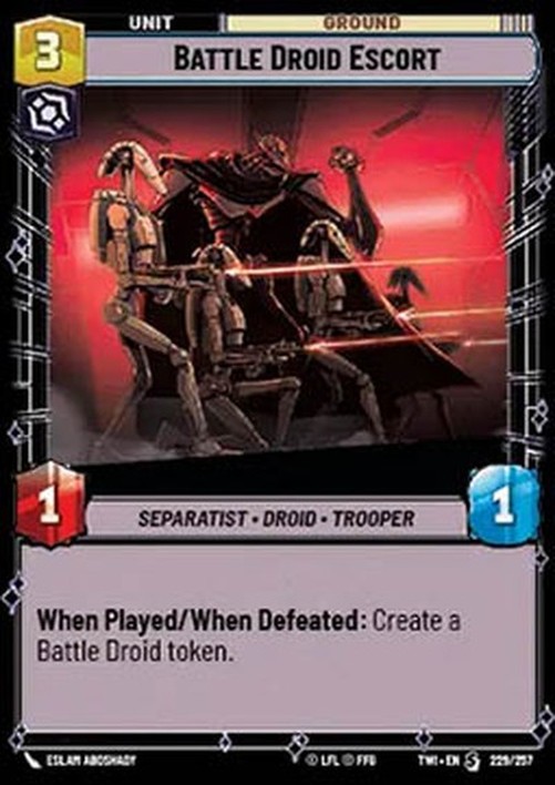 Star Wars Unlimited OTWI Battle Droid Escort