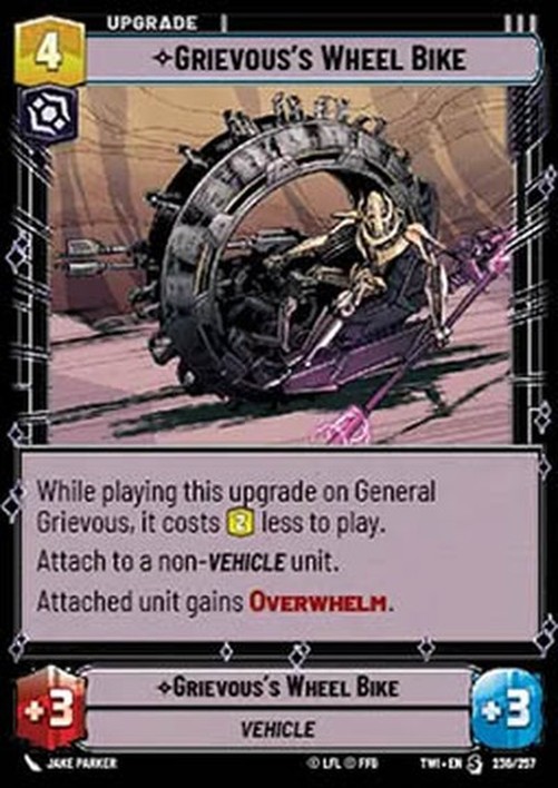 Star Wars Unlimited OTWI Grievous's Wheel Bike