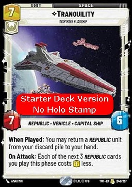 Star Wars Unlimited OTWI Tranquility, Inspiring Flagship (V.2)
