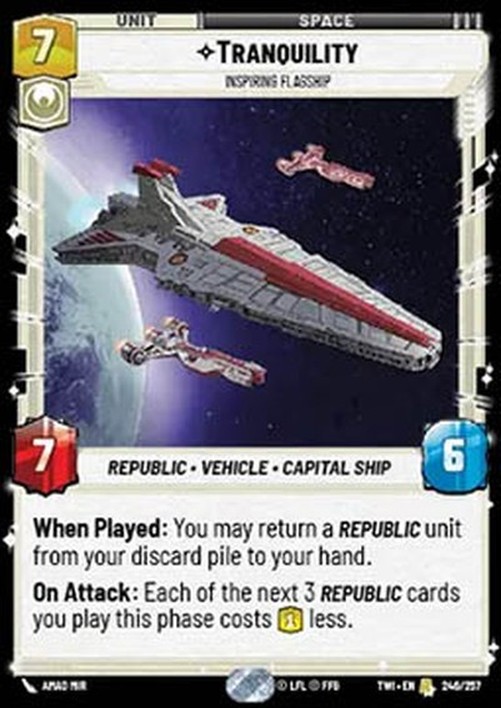 Star Wars Unlimited OTWI Tranquility, Inspiring Flagship (V.1)