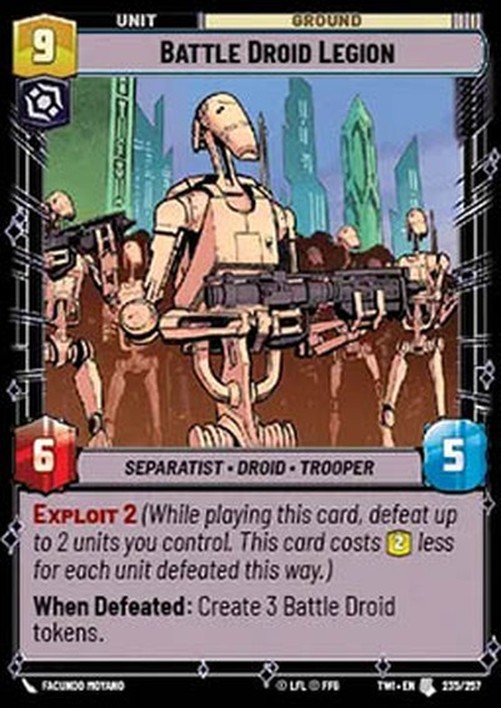 Star Wars Unlimited OTWI Battle Droid Legion