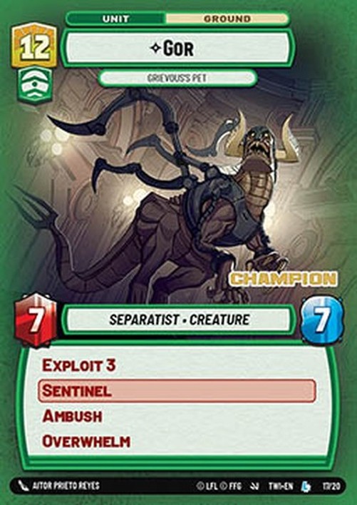 Star Wars Unlimited OTWI Gor, Grievous's Pet (V.4)