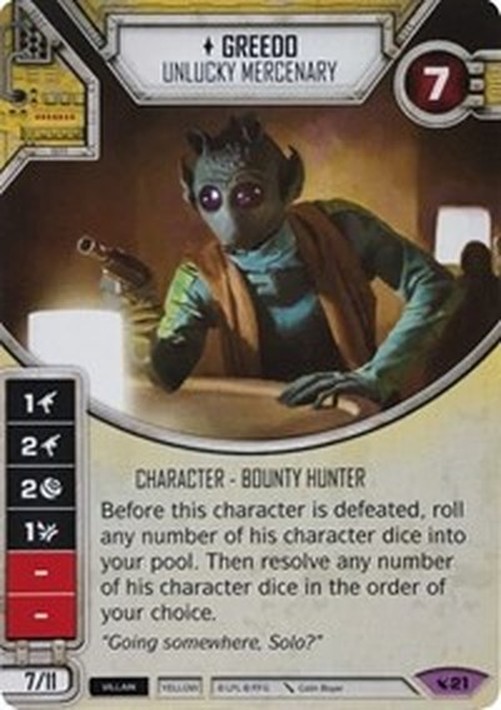 Star Wars: Destiny Greedo - Unlucky Mercenary