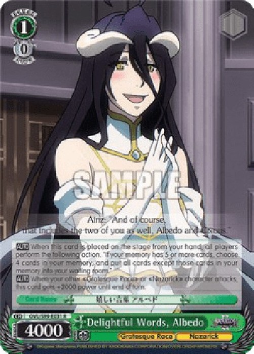Weiß Schwarz OVL/Delightful Words, Albedo (V.1 - Rare)
