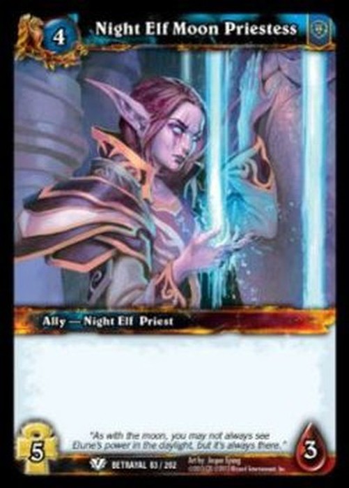 World of Warcraft TCG Night Elf Moon Priestess