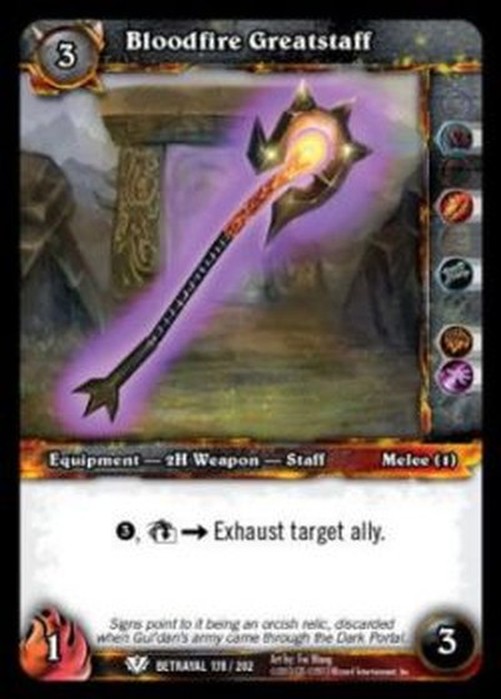 World of Warcraft TCG Bloodfire Greatstaff