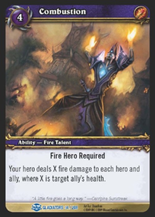 World of Warcraft TCG Combustion