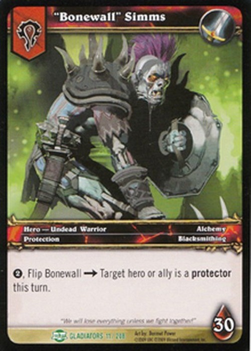 World of Warcraft TCG "Bonewall" Simms
