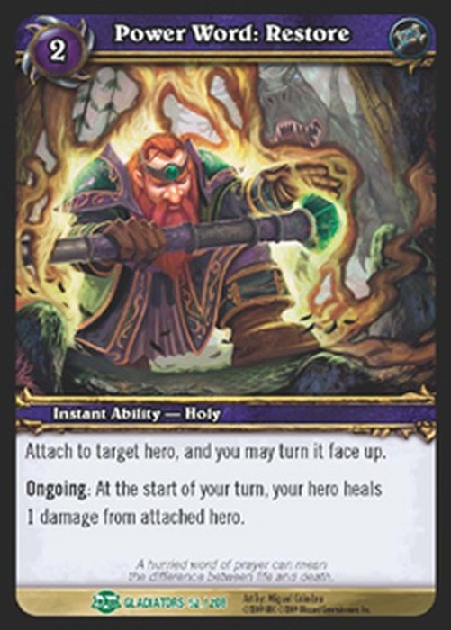 World of Warcraft TCG Power Word: Restore
