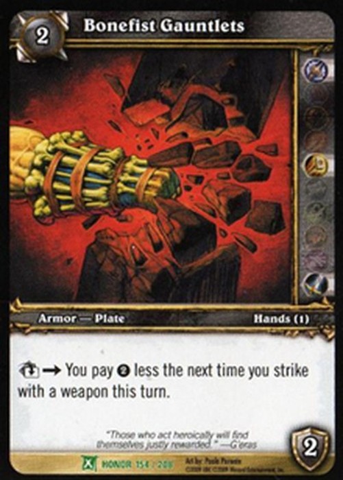 World of Warcraft TCG Bonefist Gauntlets