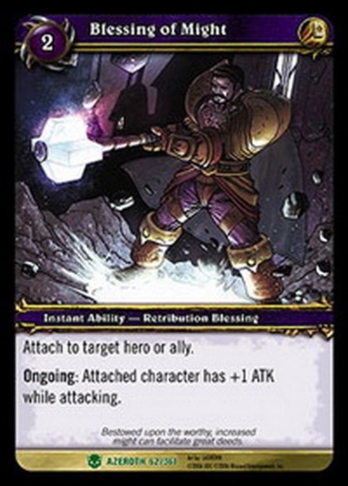 World of Warcraft TCG Blessing of Might