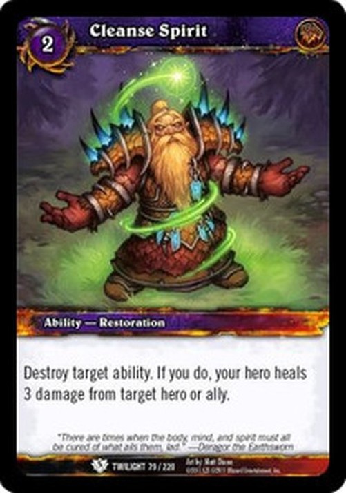 World of Warcraft TCG Cleanse Spirit