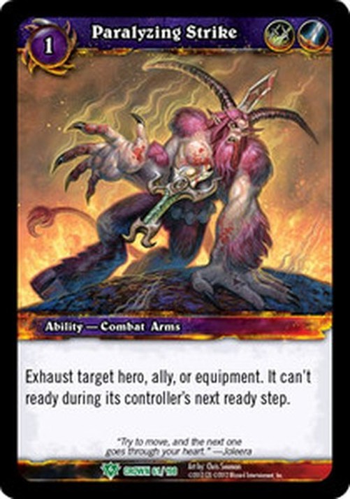 World of Warcraft TCG Paralyzing Strike