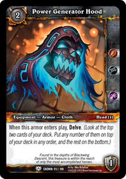 World of Warcraft TCG Power Generator Hood